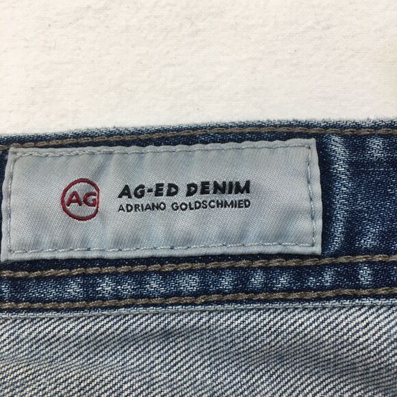 AG ADRIANO GOLDSCHMIED Graduate Jeans Women 33x26 Fray Ankle Light Wash Blue - Picture 12 of 16